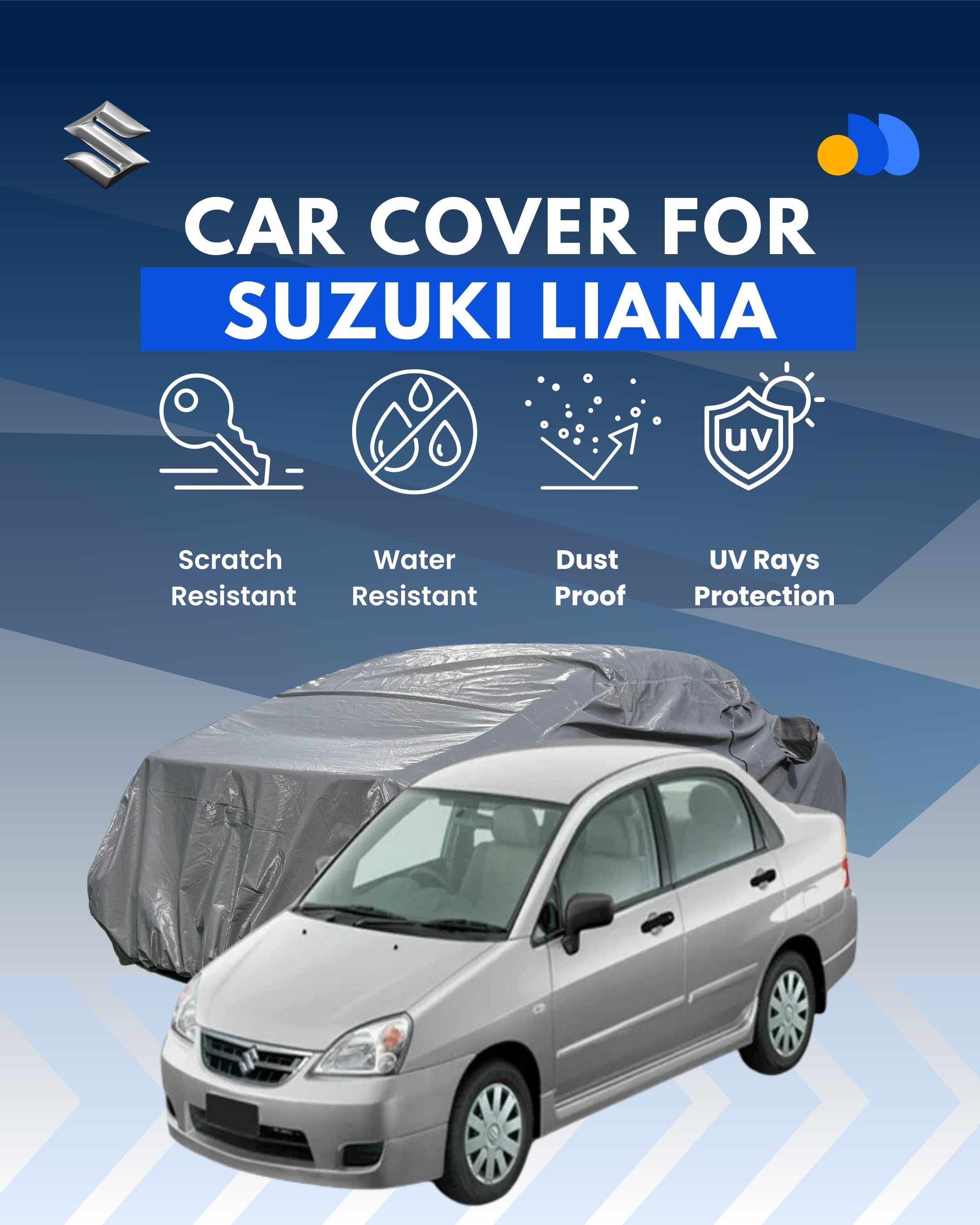Suzuki Liana Car Cover – Waterproof, UV Resistant, Custom Fit (All Models)